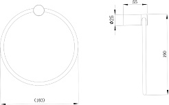 Raiber Полотенцедержатель кольцо Graceful RPB-80006 – фотография-3